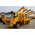 China Flatbed Truck With Crane 2Ton Truck Mounted Crane Palfinger Telescopic Boom